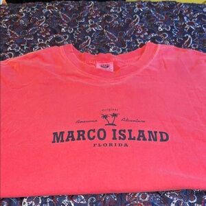 Gildan Coral T-Shirt with Marcos Print